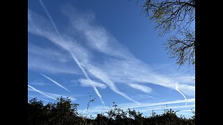 Chemtrail Operation Sprayed over London England Yesterday