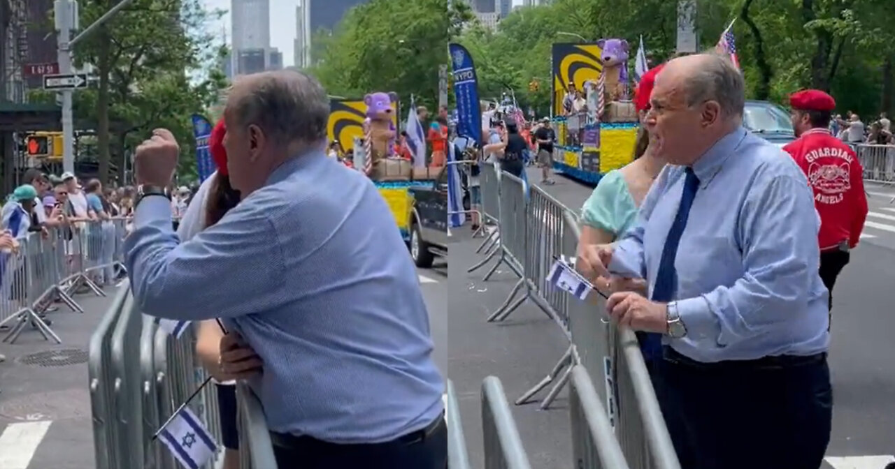 Rudy Giuliani Stops Marching to Scold Heckler During Parade: ‘Brainwashed A**hole!’