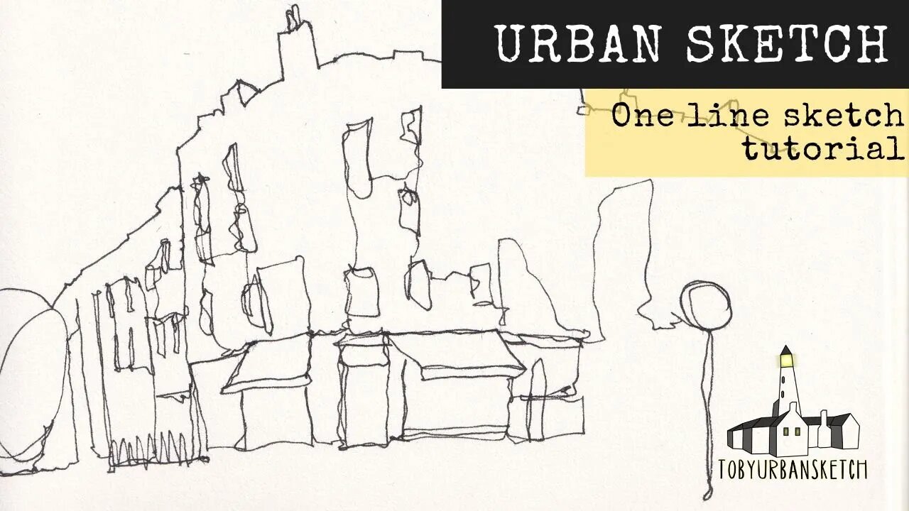 One Line Sketch - Urban Sketching Architecture