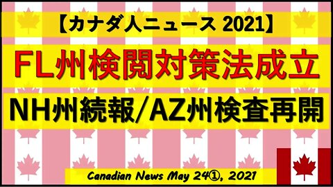 FL州検閲対策法成立 NH州続報/AZ州検査再開