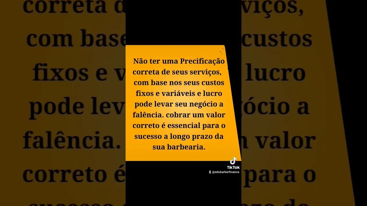 Aprenda a precificar corretamente seus serviços na barbearia siga-nos @edubarberfinance