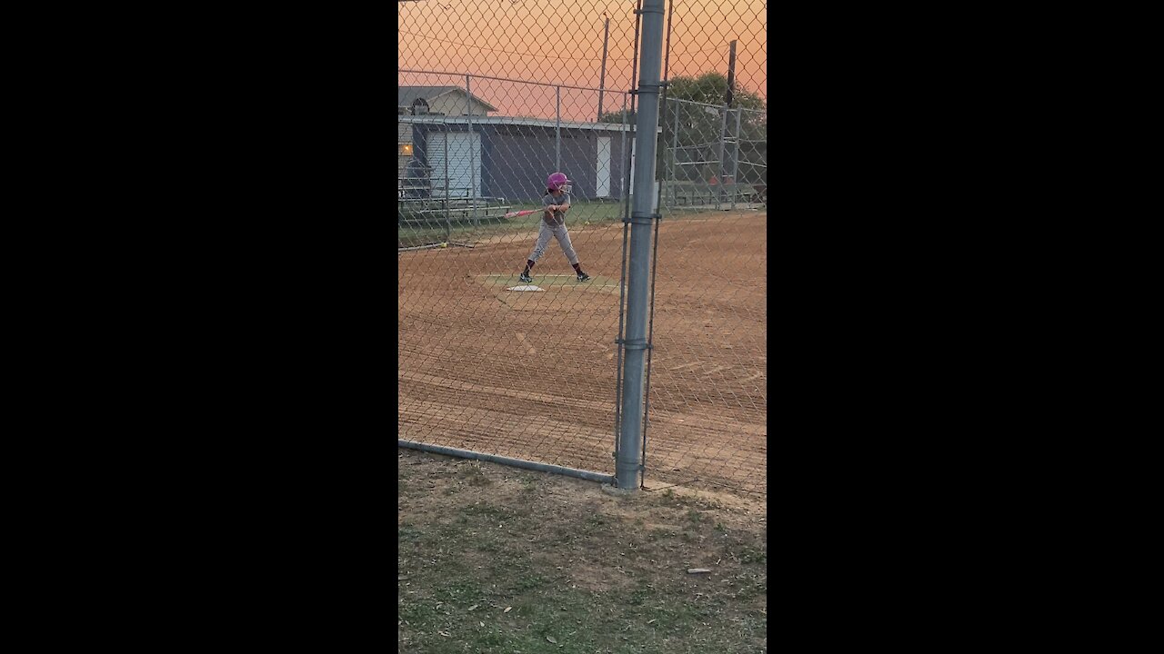 Softball hitting practice