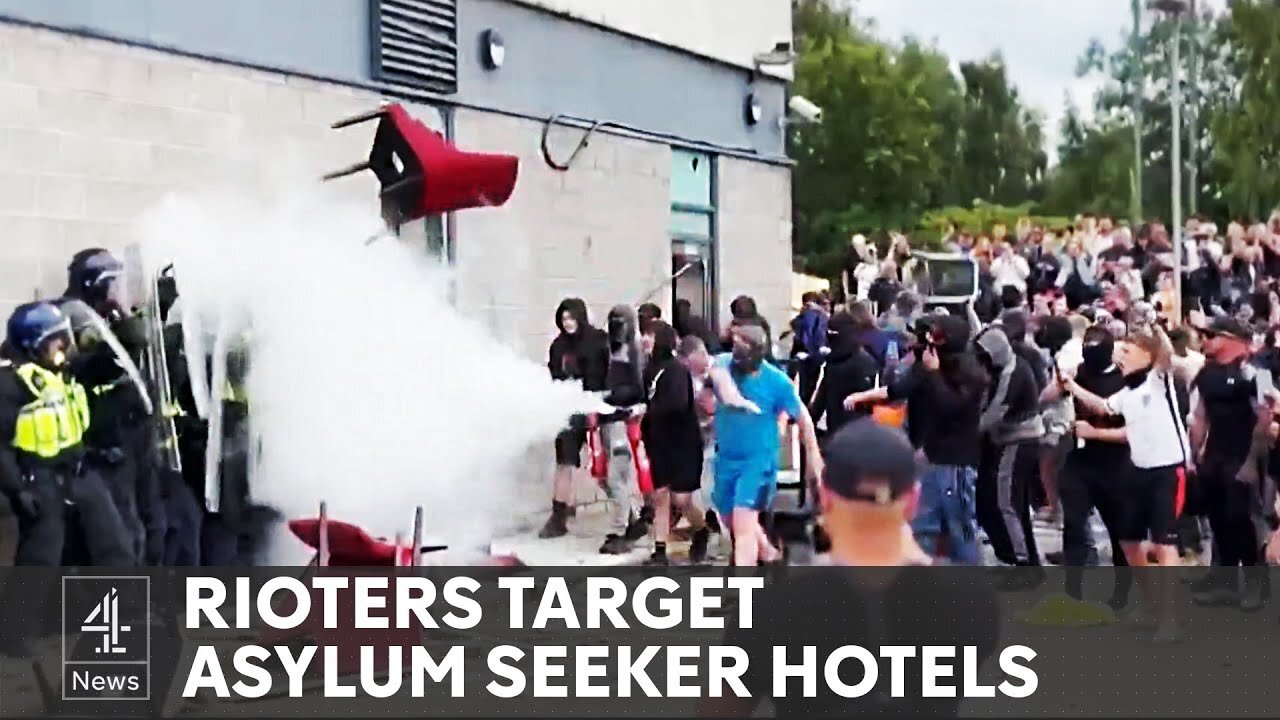 Rioters attack hotel housing asylum seekers amid far-right violence | NE