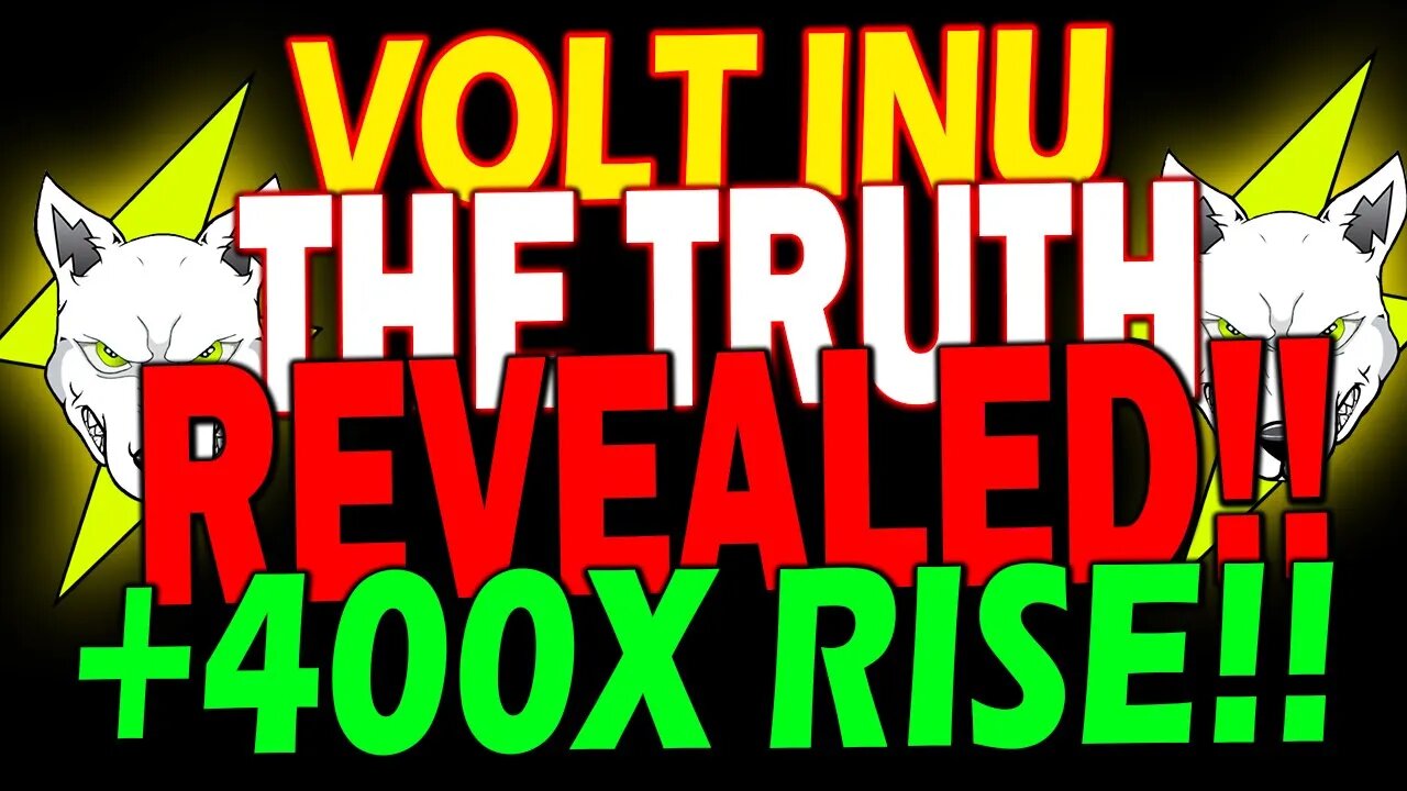 VOLT INU THE TRUTH!! VOLT WILL GO 400X!! DON'T MISS THIS!!🔥*URGENT UPDATE*