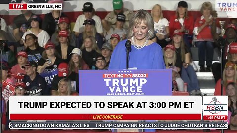 Laurie Buckhout Speaks at Trump Rally in Greenville, NC