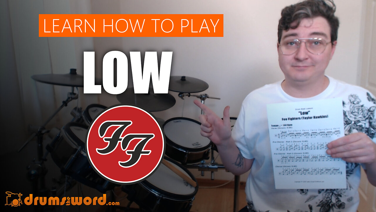 ★ Low (Foo Fighters) ★ Free Video Drum Lesson | How To Play SONG (Taylor Hawkins)