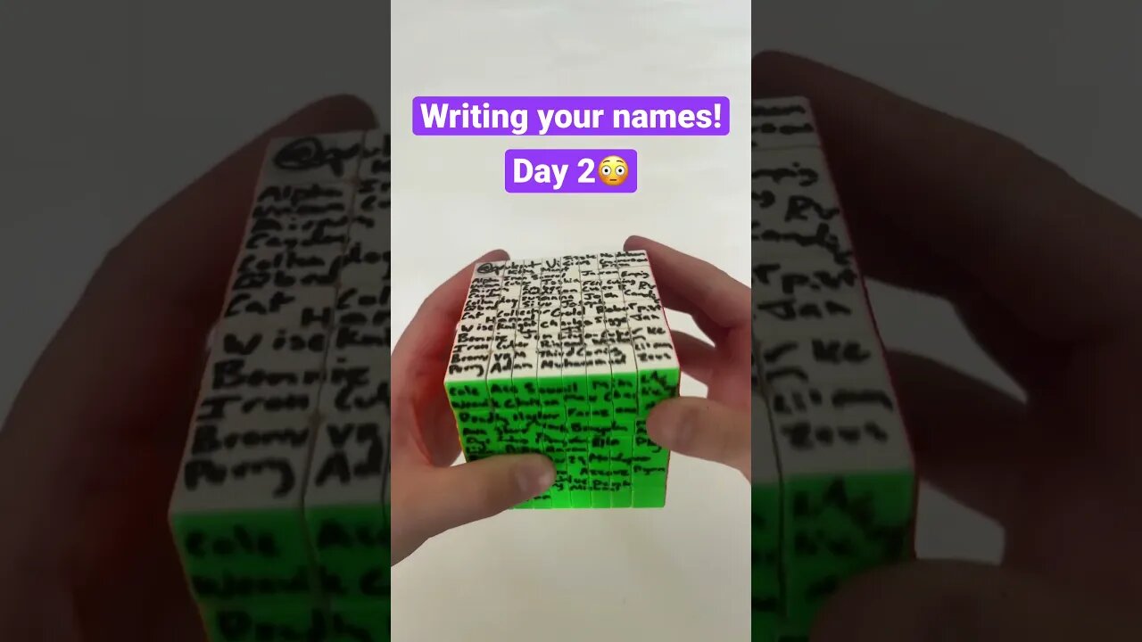 Writing your names! #cubing #shorts