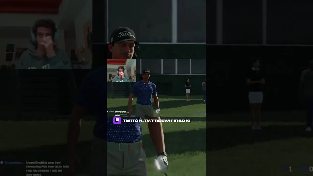 Nice Chip-in 🦅⛳️🏌🏽😂 | #pga #stream #twitch #shorts #clips