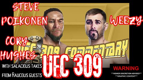 UFC 309 Fight Commentary | Cory Hughes | Steve Poikonen | Xcubed420