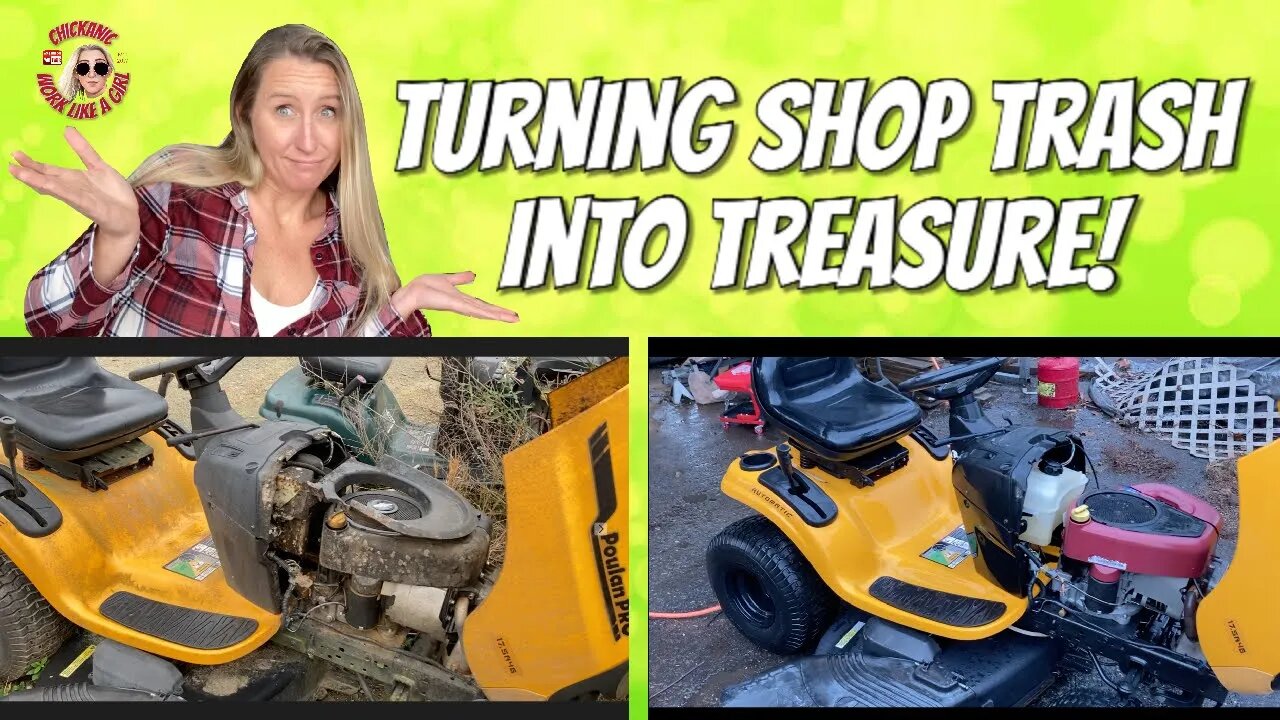 Turning Shop Trash into Treasure. Will it run? Briggs Engine Swap. Restoration Repair Fix