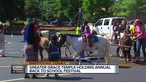 Greater Grace Temple holding back to school fest