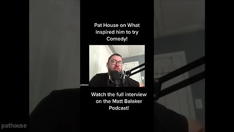 Comedian Pat House on what got him into Comedy #shorts