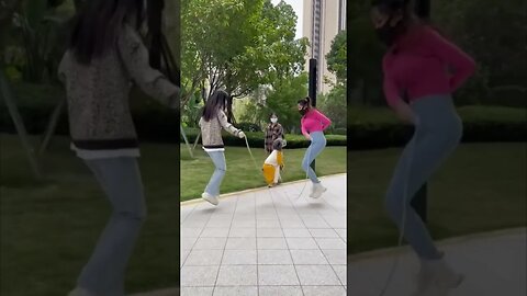 A Doggie Jump Rope?? Chinese Girls Join The Fun