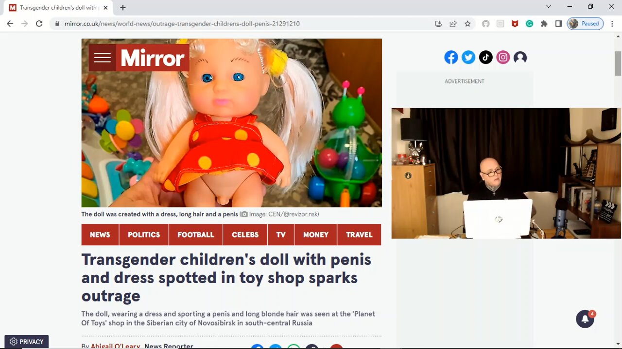 The trans dolly with a penis.