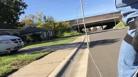 Barely can ride a electric unicycle
