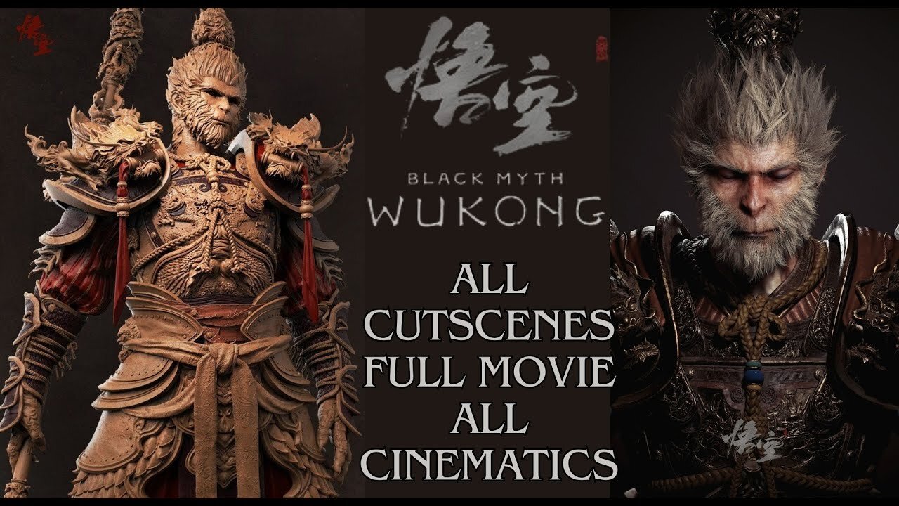 Black Myth Wukong All Cutscenes Game Movie True Ending