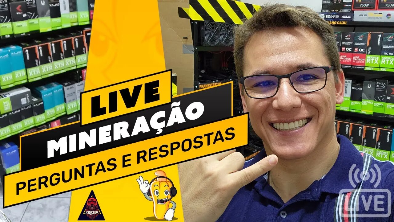 📽️ LIVE! BATE PAPO E TIRA DÚVIDAS - MERCADO CRIPTO E MINERAÇÃO