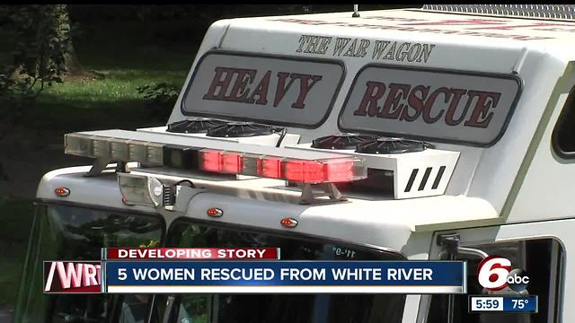 Five women rescued after kayaks overturn during birthday trip on White River