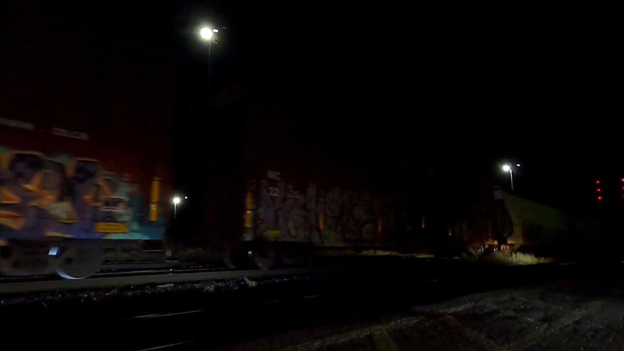 CN 2225 & CN 8815 Engines Manifest Train Eastbound In Ontario
