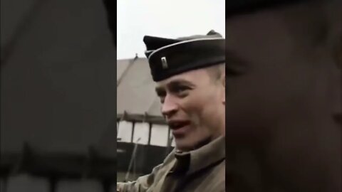 Dick Winters gives Buck Compton a lesson in leadership. Band of Brothers