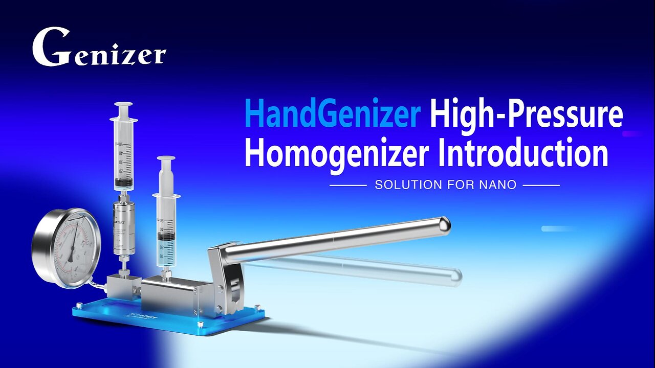 Lab Hand-Driven High-Pressure Microfluidic Jet Homogenizer (Up to 30,000 psi) for Pharmaceuticals