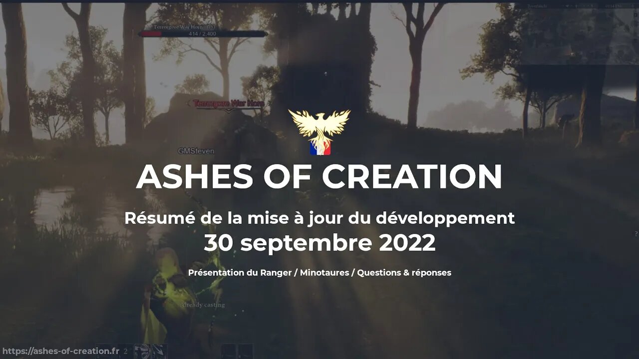 Traduction Live Mise à jour Développement Ashes of Creation 30 septembre 2022