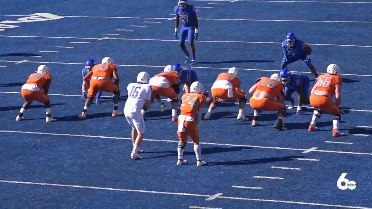 Boise State hosts spring scrimmage in front of fans at Albertsons Stadium