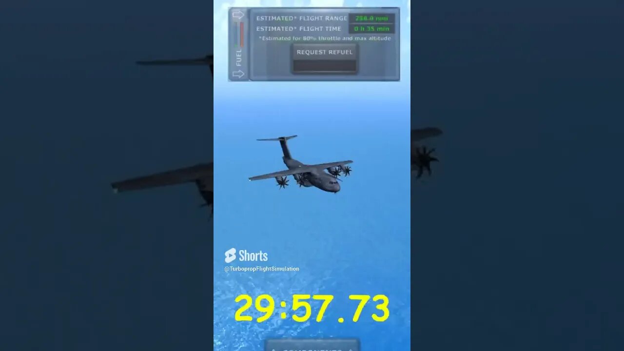 Flying with JATO/L until out of fuel | Turboprop Flight Simulator #shorts