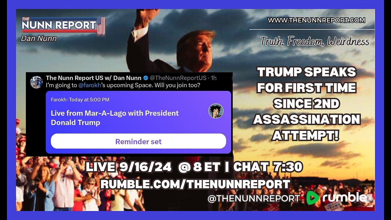 LIVE! Trump Speaks For The First Time Since Second Assassination Attempt!