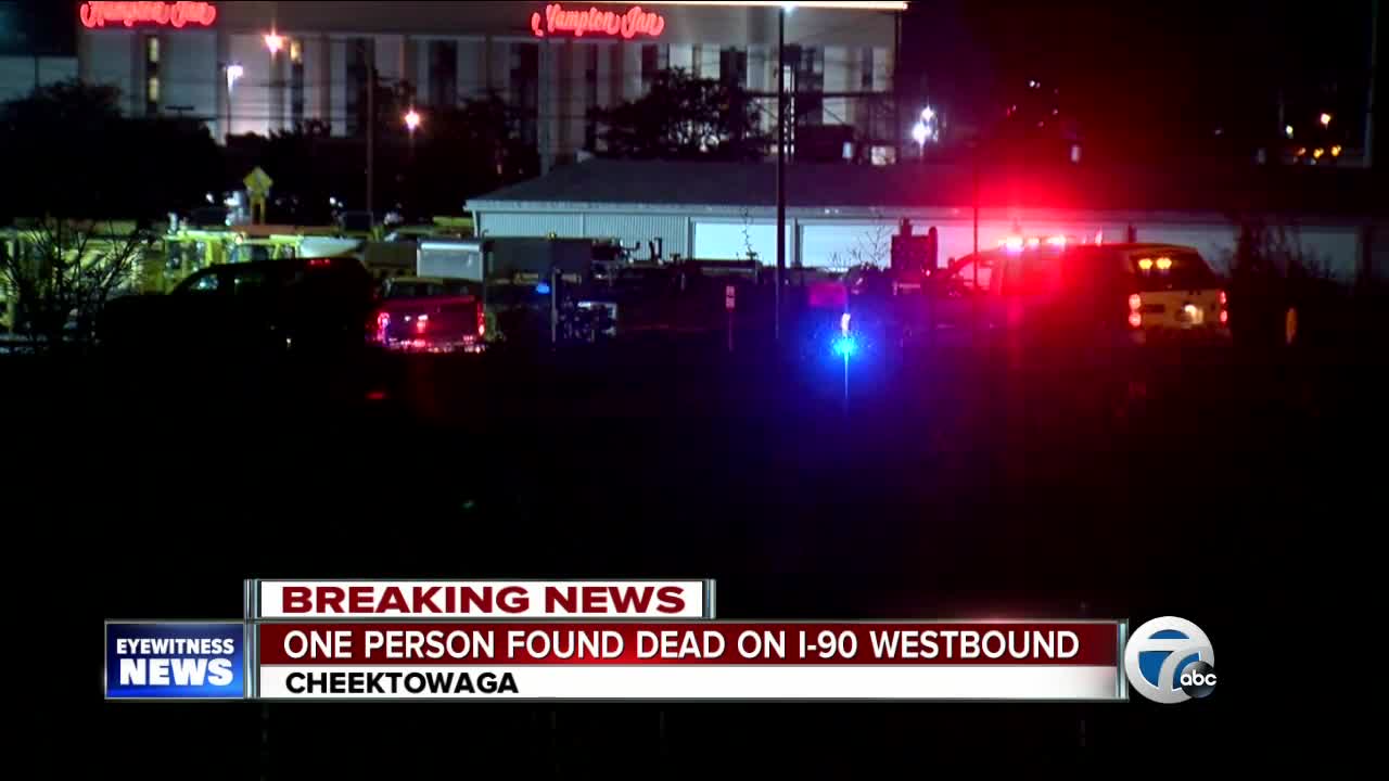 One person found dead on I-90 in Cheektowaga