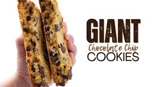 How to Make a GIANT Chocolate Chip Cookies | iambaker.net