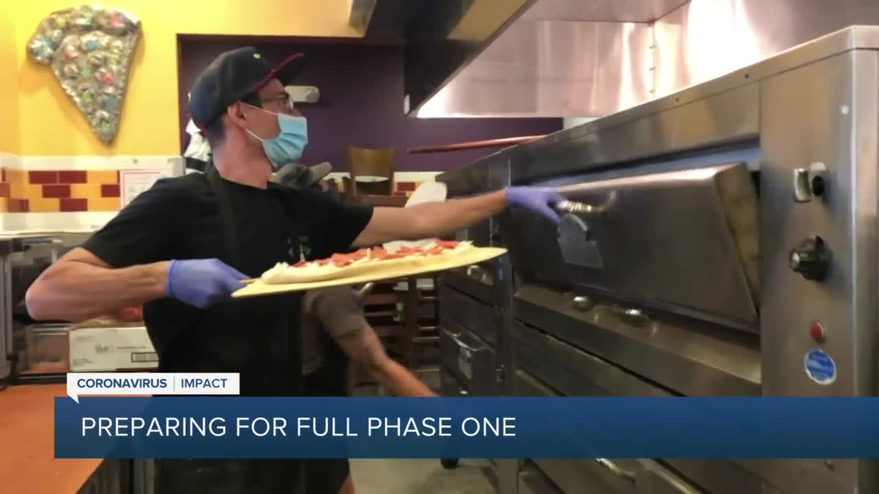 Restaurants preparing for full phase one