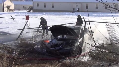 Vernon BC army camp CAR FIRE