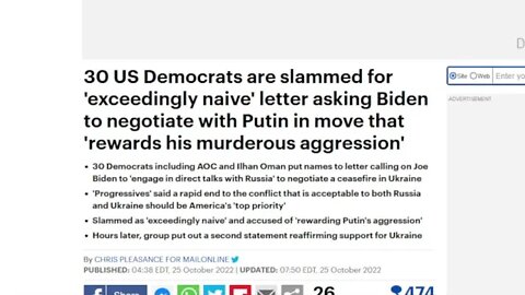 30 Dems slammed for trying to get Biden to end Ukraine conflict