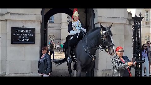 The guard has ways to make the The tourist move #horseguardsparade
