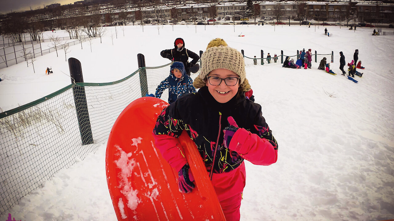 Ride on Sleigh with Snow Day