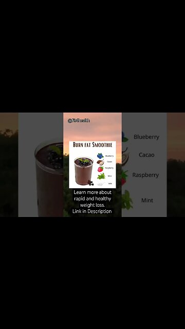 Burn fat smoothie recipe | Improve metabolism lose weight | Lose belly fat smoothie #Shorts