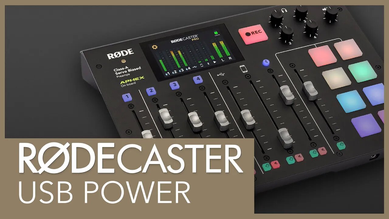 RODECaster Pro Mobile Power Update - Power via USB Battery