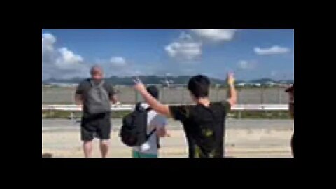 Standing at Close Range St Maarten Beach Plane Taking Off