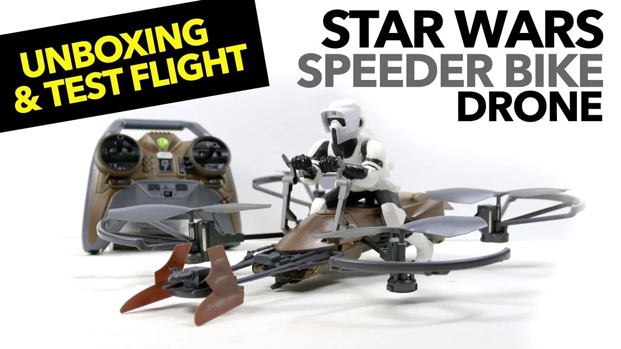 Star Wars: Air Hogs Speeder Bike Drone Unboxing - Imperial Aratech 74-Z