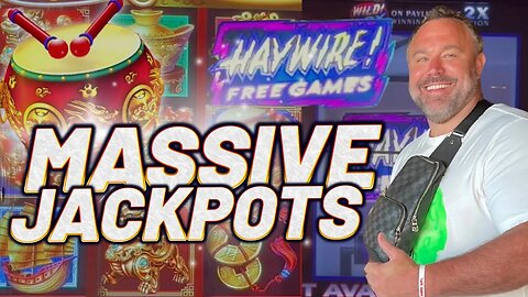 OMG! $220/BETS on DANCING DRUMS Wasn't Thrilling Enough! So, I SMASHED A MASSIVE Jackpot on HAYWIRE!