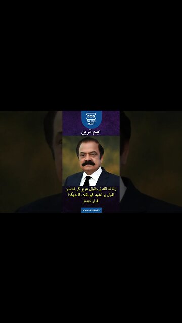 رانا ثنا اللہ نے دانیال عزیز کی احسن اقبال پر تنقید کو ٹکٹ کا جھگڑا قرار دیدیا