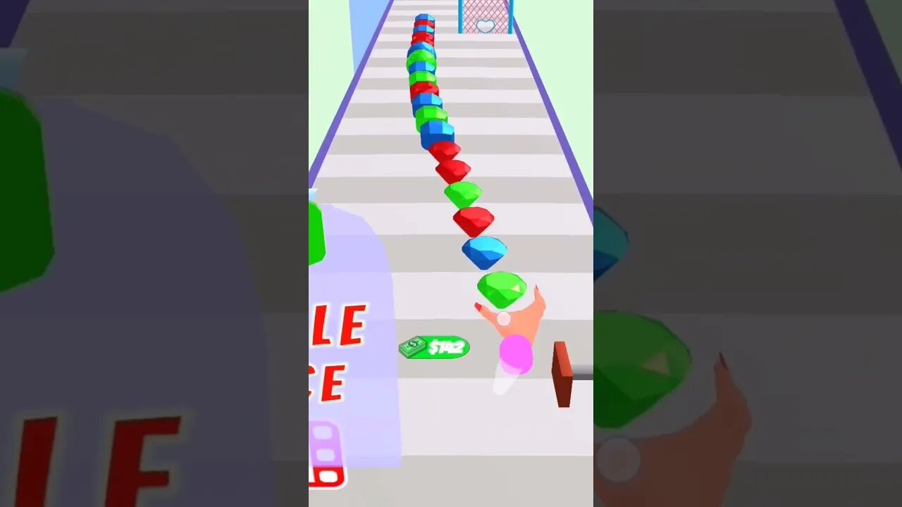 Gem run gem stack run #shorts #satisfying #mobilegame @Dailyclips892