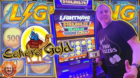 ⚡HUGE JACKPOT ON LIGHTNING LINK! ⚡Sahara Gold PAY$ OUT HUGE! 🎰