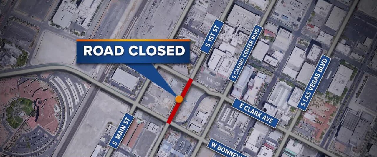 Downtown Las Vegas road closure until Feb. 2021