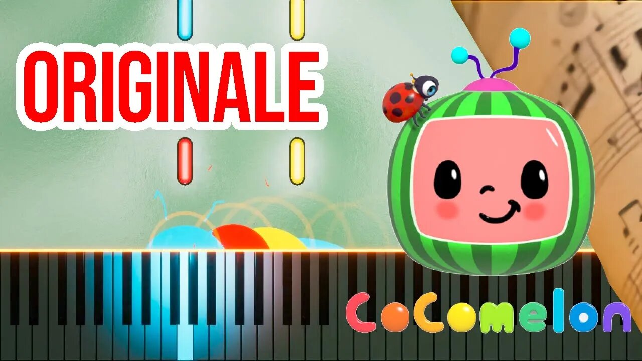 🎼 LA SIGLA DI COCOMELON 🍉 AL PIANO 🎹- PIANO TUTORIAL + SPARTITO GRATIS in descrizione