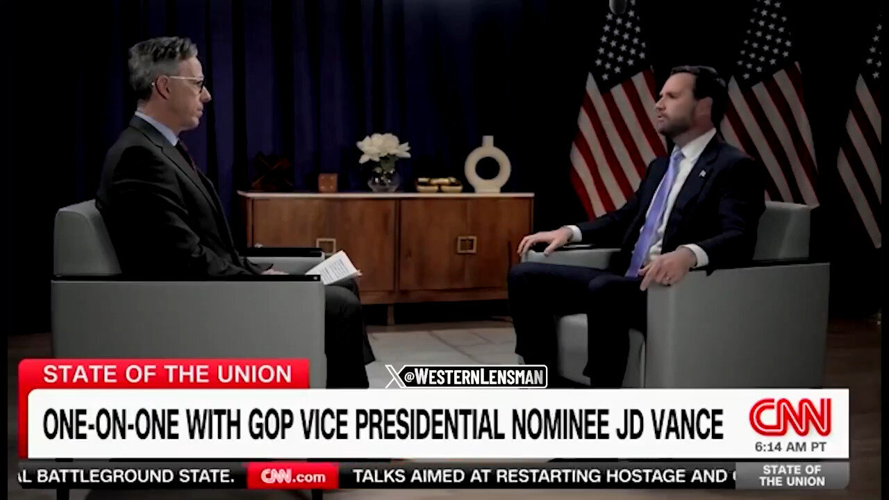 JD Vance Leaves Jake Tapper A Sputtering Partisan Mess As He Wrecks His Narratives