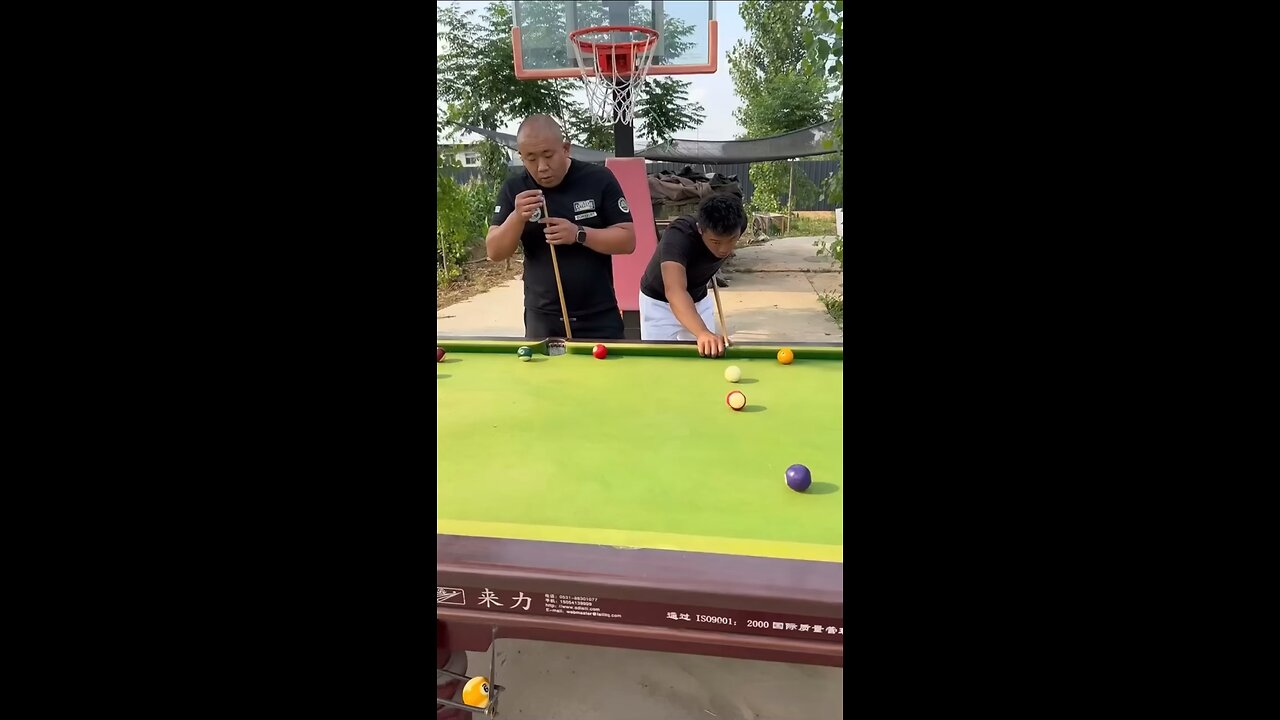 Playing pool