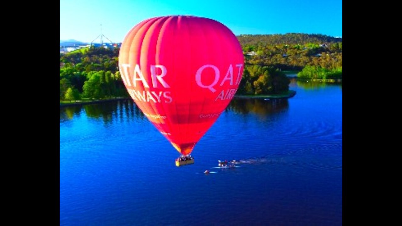 DJI Mini 2 flying "Circles in the Sun" at Lake Burley Griffin, ACT Australia