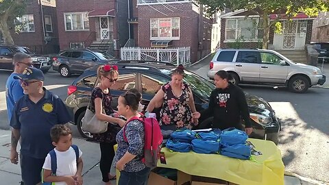 The #BacktoSchool2023 #BackToSchool Backpack Giveaway at PS 83 Annex 1840 Bogart Avenue Morris Park